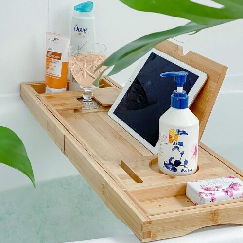 Bamboo Expandable Bath Tub Table - Lot 392