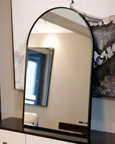 Wall Mounted Arch Mirror, 20" x 30"  - Lot 476