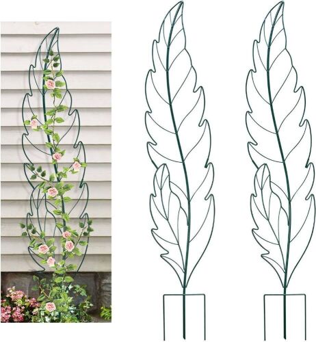  Metal Garden Trellis Leaf Design, Set of 2 - Lot 298