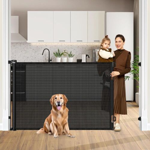 42" Tall x 80" Wide Retractable Baby Gate - Lot 495
