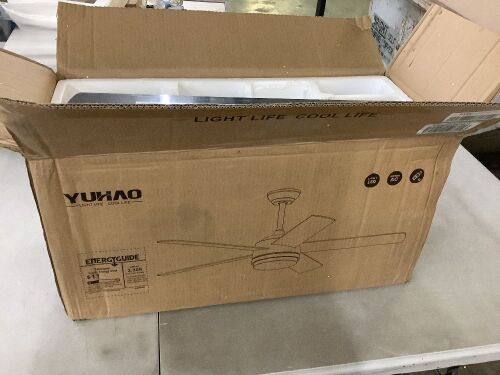 YUHAO 52 inch Ceiling Fan with Lights and Remote Control - Lot 79