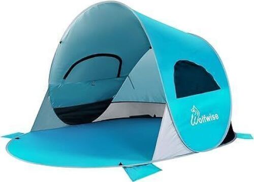 WolfWise UPF 50+ Easy Pop Up 3-4 Person Beach Tent - Lot 101
