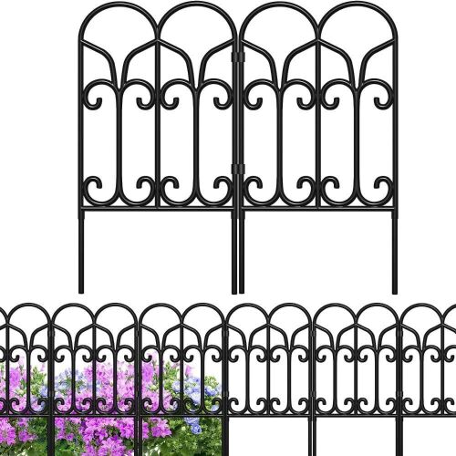 AMAGABELI 10 Panels Decorative Garden Fence 24" x 10'  - Lot 661