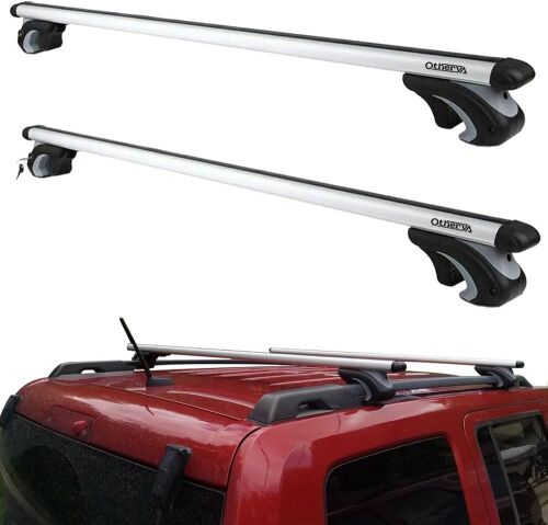 Otherya Aero Aluminum Universal 56'' Roof Rack Cross Bars, Existing Raised Side Rail with Gap -200 lbs Load Capacity - Lot 692