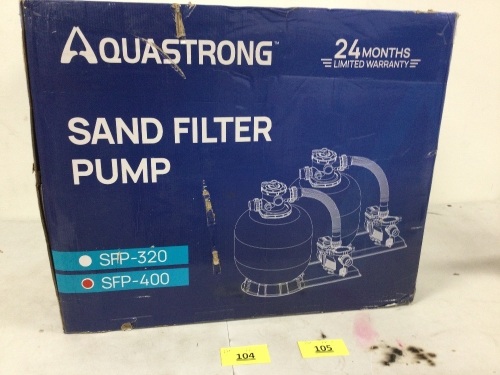 Aquastrong SFP-400 Sand Filter Pump - Lot 104