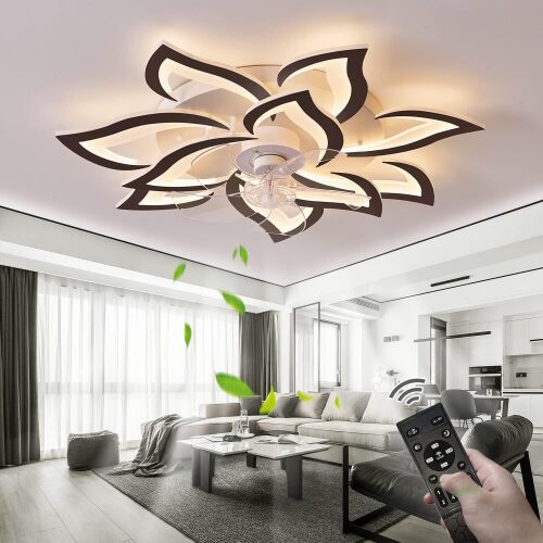 Kiwcllo 32''Ceiling Fans with Lights and Remote - Lot 1037
