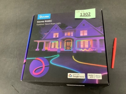 Govee Outdoor Neon Rope Lights 32.8Ft RGBIC IP67 Waterproof Neon 64+ Scenes - Lot 1302