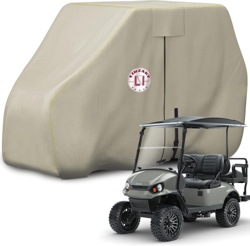 Waterproof Golf Cart Cover, Heavy Duty Marine Grade Fabric, Universal Fits for Most Brand 2/2+2/4+2 Passengers Yamaha, Honda, Club Car, EZGO Golf Cart - Lot 1311
