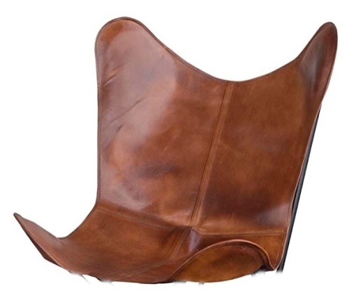 Prastara Leather Butterfly Chair Cover Only, Appears New, Sold as is - Lot 5
