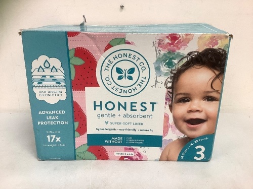 Honest Size 3 Diapers, Appears New - Lot 59