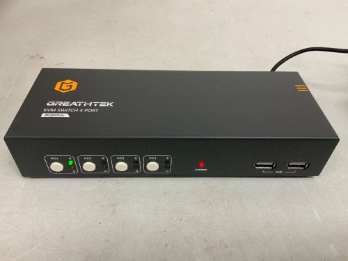 Greathtek KVM Switch 4 Port, Appears New - Lot 105