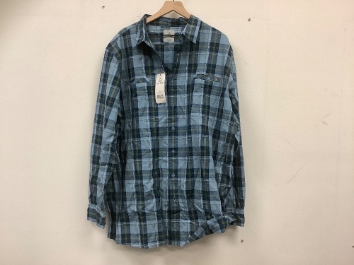 Ascend Mens Plaid Button Down, 2XL, Appears New - Lot 191