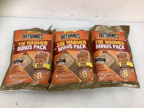 Lot of (3) Hot Hands Toe Warmer, E-Comm Return - Lot 216