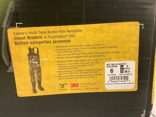 Youth Chest Waders, 6, E-Commerce Return, Sold as is - Lot 334
