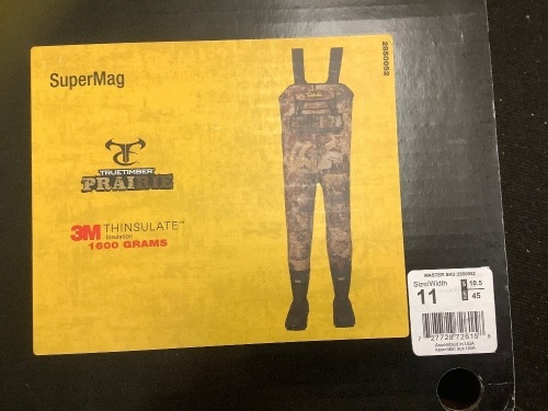 Mens Super Mag Waders, 11, Appears New, E-Commerce Return, Sold as is - Lot 369
