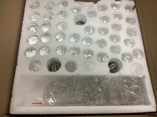 3 Bulb Crystal Flushmount Light, E-Commerce Return, Sold as is - Lot 402