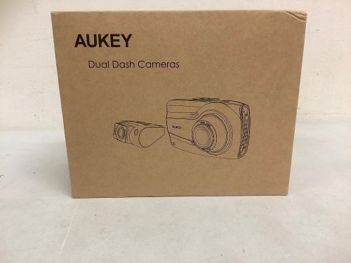 Aukey Dual Dash Cameras, Powers Up, E-Commerce Return, Sold as is - Lot 442