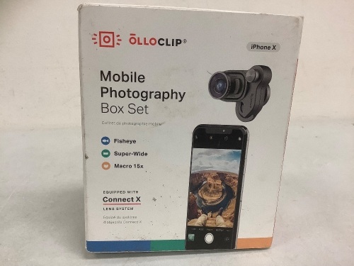 Olloclip Mobile Photography Box Set for iPhone X, E-Commerce Return, Sold as is - Lot 458