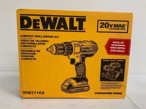 DeWalt Compact Dril/Driver Kit, Appears New, Works, Sold as is - Lot 521