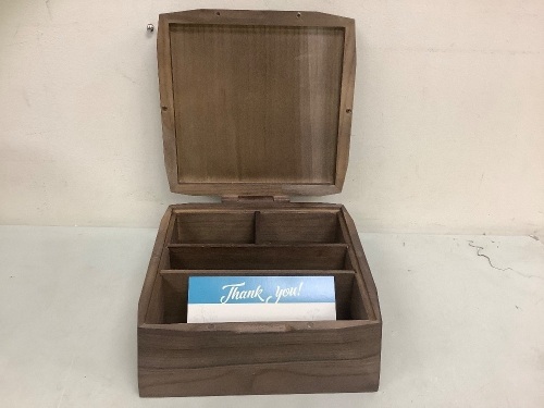 Small Walnut Wooden Stash Box, E-Commerce Return, Sold as is - Lot 548