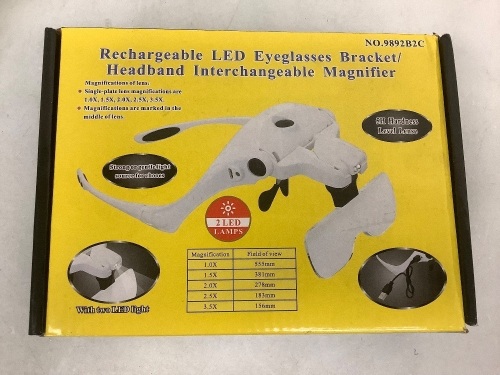 LED Magnifier Eyeglasses Headband, Works, E-Commerce Return, Sold as is  - Lot 566