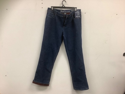 Natural Reflections Womens Lined Jeans, 18, E-Commerce Return, Sold as is - Lot 579