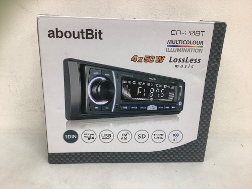 aboutBit Car Stereo, E-Commerce Return, Sold as is - Lot 589