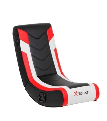Horizon 2.0 Sound Floor Rocker Gaming Chair Red/Black - X Rocker: Upholstered, Armless, Wood Frame - Lot 74