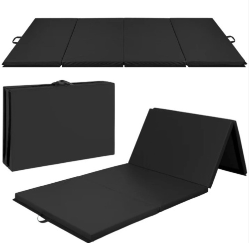Folding Exercise Fitness Workout Gym Floor Mat w/ Handles - Lot 102