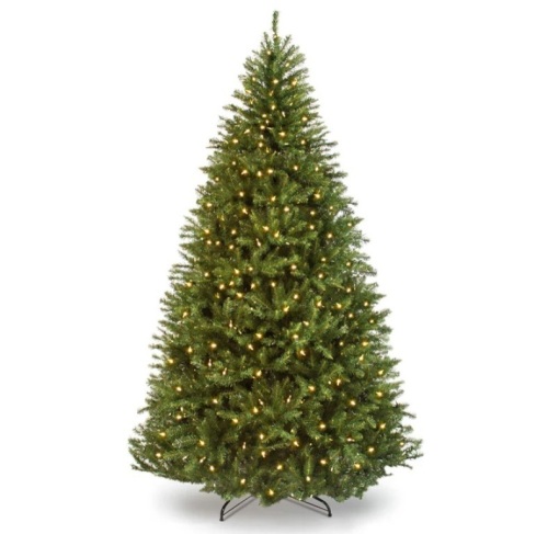 Pre-Lit Hinged Douglas Artificial Christmas Tree w/ Stand 7.5ft - Lot 108