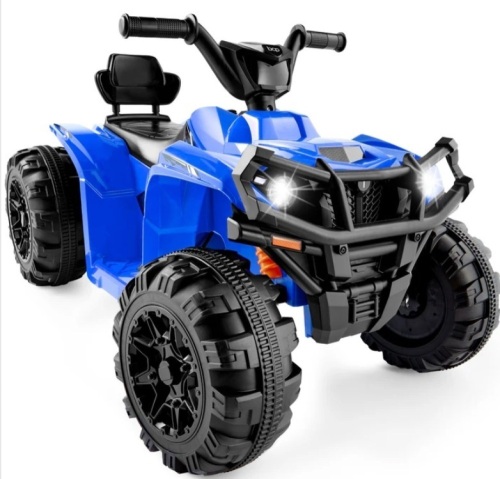 12V Kids Ride-On 4-Wheeler Quad ATV Car w/ 2.4mph Max, Bluetooth, Headlights - Lot 132
