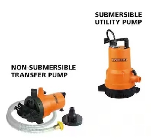 1/4 HP 2-in-1 Submersible Utility and Transfer Pump-cosmetic damage  - Lot 139