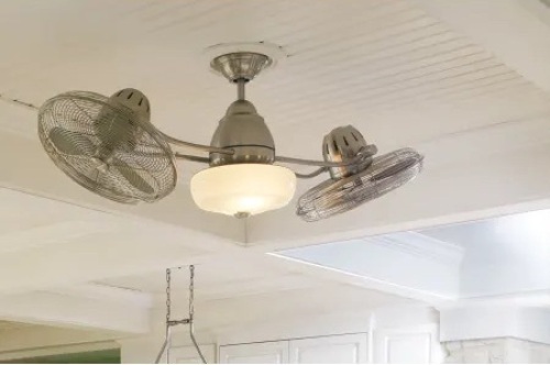 Craftmade Bellows II 48" Indoor / Outdoor Dual Headed Fan - Blades, Remote and LED Light Kit Included - Lot 146