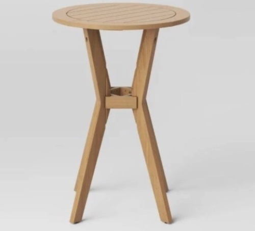Bluffdale Bar Height Round Patio Table, Outdoor Furniture - Threshold designed - Lot 161