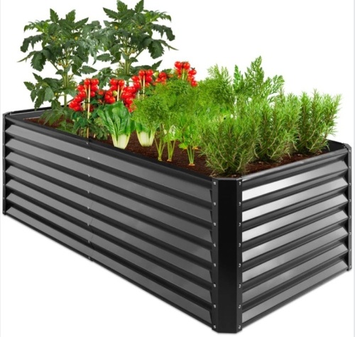 Outdoor Metal Raised Garden Bed for Vegetables, Flowers, Herbs - 6x3x2ft - Lot 166