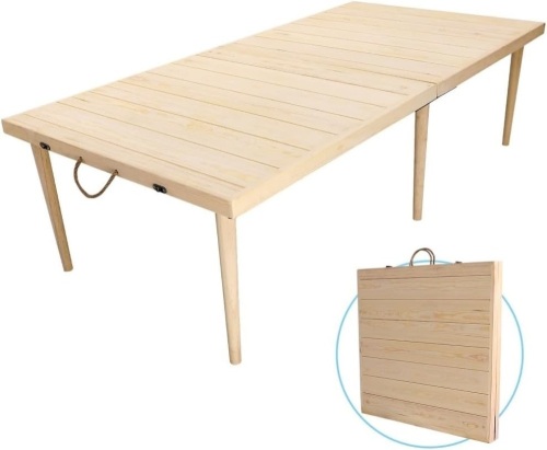 Boho Low Picnic Table,60 * 30 Inch,Portable Pine Picnic Table for Outdoor, Beach, Picnic, BBQ and Party,Outdoor Picnic Table Comes with Two Sets of Legs(13 and 16 Inches),Natural - Lot 1352
