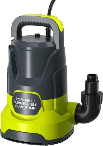 Portable Sump Pump 1.2HP Submersible Water Draining Pump 4200GPH Remove Dirty Clean Water with Adapters for Pool Basement Garden Spa Hot Tub Pond Flood Yard Water Tank - Lot 1478