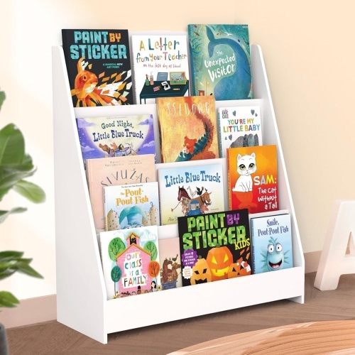 Toy Storage, Odor-Free Wooden Toy Organizer and Storage, Kids Bookshelf is The Ideal Choice for A Playroom, Nursery, or Reading Room, Paintable, Easy to Clean. - Lot 1469