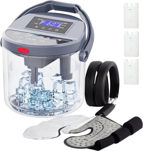 Cold Therapy Machine, Ice-Machine-for-Knee-After-Surgery, Knee Replacement Recovery Equipment for Pain Relief, Cryotherapy System w/Compression Pad for Knee, Shoulder, Ankle, Foot, leg, Hip - Lot 1436