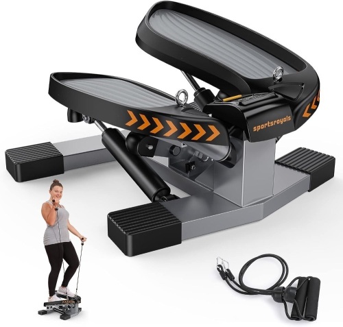 Sportsroyals Stair Stepper for Exercises-Twist/Mini Stepper with Resistance Bands and 330lbs Weight Capacity - Lot 1434
