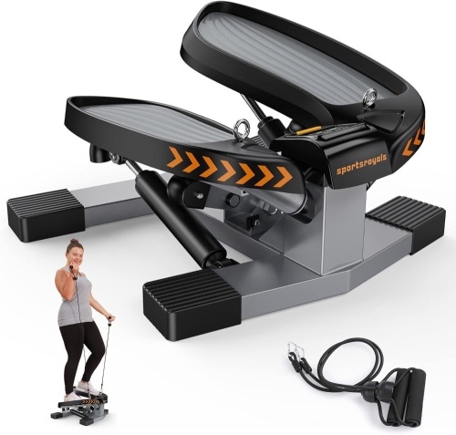 Sportsroyals Stair Stepper for Exercises-Twist/Mini Stepper with Resistance Bands and 330lbs Weight Capacity - Lot 1444
