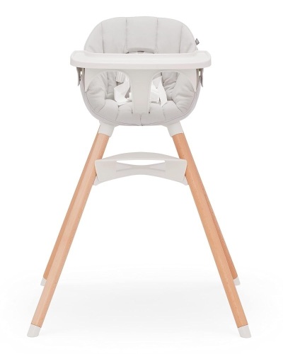 Lalo The Chair Convertible 3-in-1 High Chair - Wooden High Chair for Babies & Toddlers, Baby High Chair with Dishwasher Safe Tray, Adjustable Footrest & Machine Washable High Chair Cushion, Coconut - Lot 1448