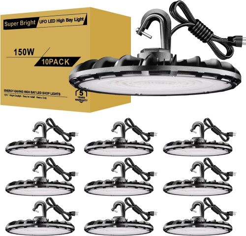 UFO LED High Bay Light 150W, 10 Pack - Lot 1503