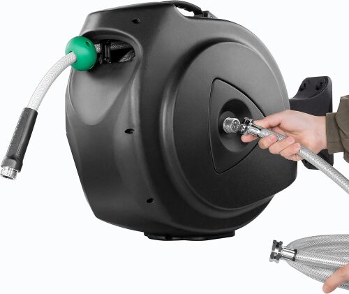 Retractable Garden Hose Reel 100FT 5/8" - Lot 1505