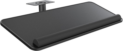 Tilt Rotating Keyboard Tray Under Desk - Klearlook [Underdesk Mount] 360° Swivel PU Leather Drilling Keyboard Drawer w/Wrist Rest,Adjustable Mouse&Keyboard Desk Extender,25"x10.35"Keyboard Riser-Black - Lot 1565