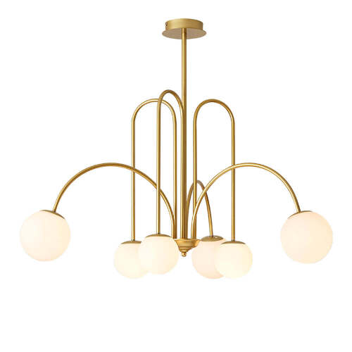 Aeyee Glass Globe Chandelier, Modern Light - Lot 1513