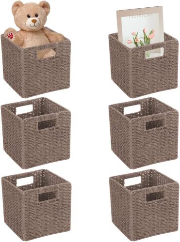 6 Pack 8.7 Inch Wicker Baskets - Lot 1654