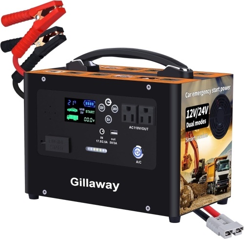V10 10000A Car Jump Starter, Portable Power Station Backup Lithium Battery，12V/24V Heavy Duty Truck Jump Starter Battery Pack, Power Bank for Outdoors Camping Travel Hunting Blackout - Lot 1684