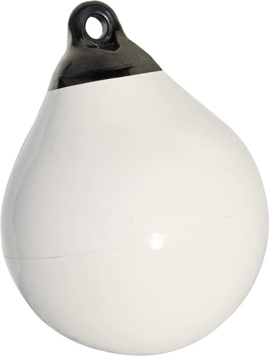 Set of 2 TAYLOR MADE PRODUCTS Taylor Made Tuff End Buoy, White (12") – Flexible, Strong, Marine-Grade Vinyl Buoy for 25-40 Foot Boats – Easy-to-use, Trivalve™ Inflates with Standard Ball Pump – 2020108080 - Lot 10067