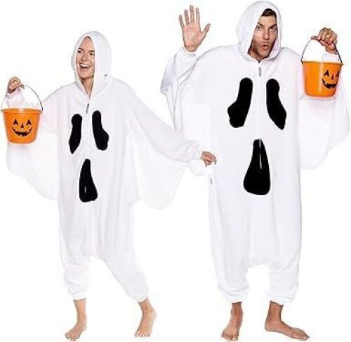 FUNZIEZ! Adult Ghost Onesie, X-Large - Lot 127